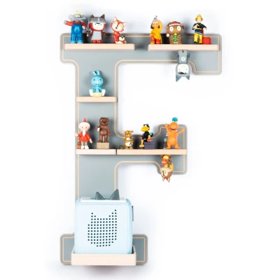 Abbildung von VCM Wandregal Holz Regal Buchstabe F für Toniebox Tonies Figuren, 1 tlg.