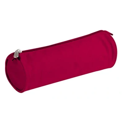 Abbildung von Clairefontaine 8112C Schlampermäppchen (Textil Basic, rund, Ø7 x 22cm) 1 Stück rot