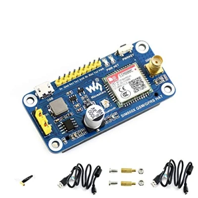 Abbildung von Waveshare Raspberry Pi GSM/GPRS/Bluetooth HAT Based SIM800C Support SMS, GPRS, DTMF, HTTP, FTP, MMS, email for Band GSM 850/EGSM 900/DCS Compatible All Version of Pi/Jetson Nano