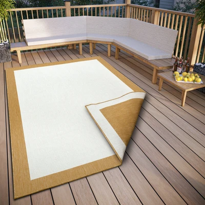 Abbildung von NORTHRUGS Teppich &quot;Panama Wendeteppich&quot;, rechteckig, In &amp; Outdoor, Wetterfest, Balkon, Garten, Wohnzimmer, Wasserfest