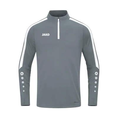 Abbildung von JAKO Power Ziptop Fleecepullover für Kinder, Größe: 164, Steingrau