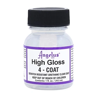 Abbildung von Angelus High Gloss 4 Coat, Schutzlack für Leder, Plastik, Holz, Hochglanz, 29,5 ml