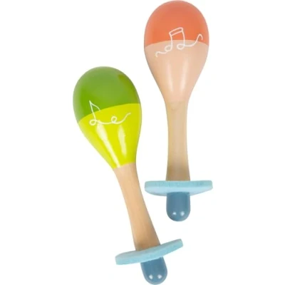 Abbildung von small foot Maracas &quot;Groovy Beats&quot; aus Holz, Instrument für Kinder, musikalische Früherziehung, ab 12 Monaten, 12251