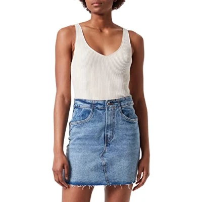 Abbildung von Vero Moda Rippstrick Top, Damen, Größe: Large, Birch