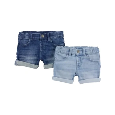 Abbildung von Simple Joys by Carter&#039;s Baby Mädchen Jeansshorts, 2er Pack, Dunkles Jeansblau/Helles Denim, 3 6 Monate