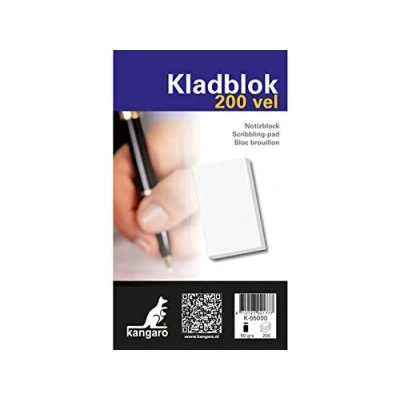 Abbildung von Notizblock Kangaro 11,5 x 19,8cm ±200 Blatt mit Deckblatt