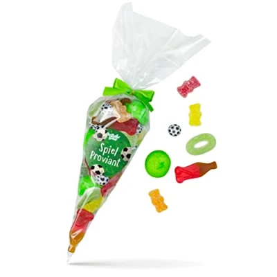 Abbildung von Spielproviant kunterbunte Fußball Süßigkeiten Tüte, ideale Geschenk Idee für Fans und Freunde