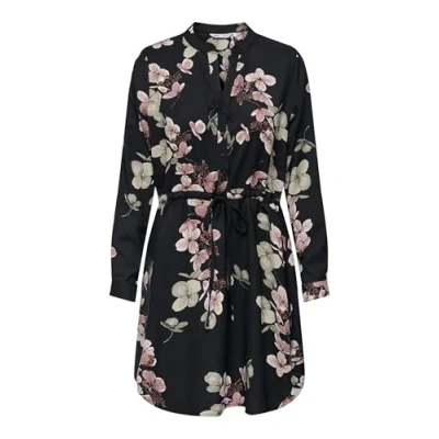 Abbildung von ONLY Damen Onlcory Life L/S V Neck Tunic WVN Noos Tunika Top Für Den Alltag Mit Volumenärmeln Und Stylischem Ausschnitt, Black, M