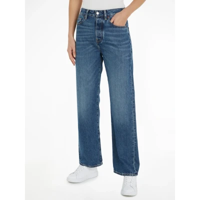 Abbildung von Tommy Hilfiger Loose Jeans Straight Leg, Damen, Größe: 27x32, Blue denim