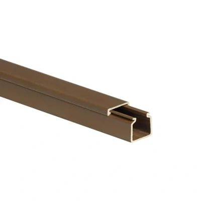 Abbildung von 10m KOMIB Kabelkanal/Kabelkanäle/Kabelführung Verschiedene Größen und Farben Schraubbar 5 x 2m Stangen (Braun Holz Design, 16 mm)