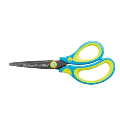 Abbildung von Pelikan Schulschere Griffix spitz, für Rechtshänder, NeonFreshBlue, 1 Stück