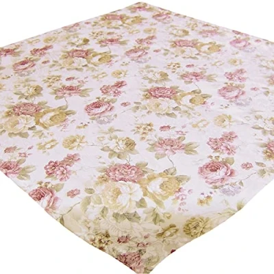 Abbildung von matches21 HOME &amp; HOBBY Tischdecke Rosen Blüten Jacquard beige bunt 85x85 cm (1 tlg)
