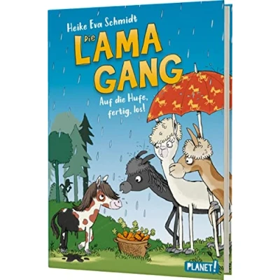 Abbildung von die Lama Gang. Mit Herz &amp; Spucke 4: Auf Hufe, fertig los!: Lustige Detektivgeschichte ab 8 (4)