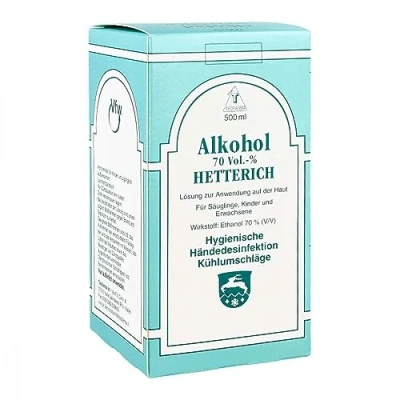 Abbildung von Alkohol 70% V/V Hetterich 500 ml