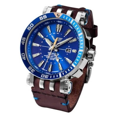 Abbildung von Vostok Europe NH34 575A716_BLUE Herrenuhr Automatik GMT Energia Rocket Blau 2 Bänder