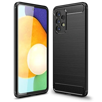 Abbildung von CoverKingz Handyhülle für Samsung Galaxy A33 5G Silikon Handy Hülle im Carbon Design Soft Case Phone Cover Schwarz