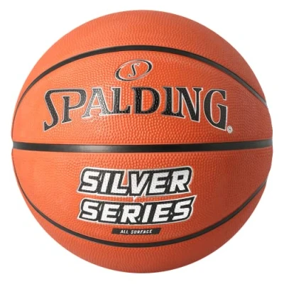 Abbildung von Spalding Silver Series Basketball Größe 6 Zertifizierter Ball Material Anti Rutsch Ausgezeichneter Grip Perfekt für die Halle Gummiball