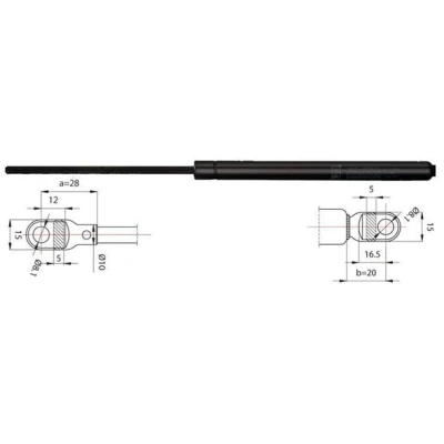 Abbildung von METZGER 2110354 Motorhaubendämpfer 225 SAAB: 9000 Schrägheck