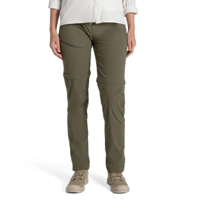 Abbildung von Craghoppers NosiLife Zip Off Tropenhose/Wanderhose Shorts für Damen Insektenabweisend, Größe:44, Farbe:Wild Olive