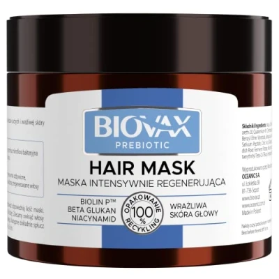 Abbildung von Biovax Prebiotic Intensivmaske für empfindliche Kopfhaut 250 ml