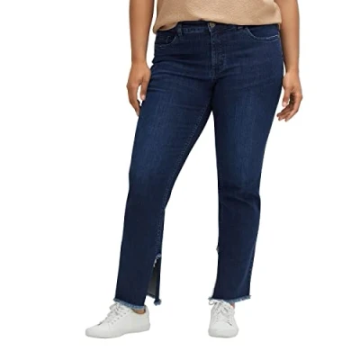 Abbildung von Sheego Jeans Straight Leg, Damen, Größe: 50, Dark blue denim