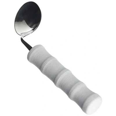 Abbildung von Homecraft Lightweight Foam Handled Cutlery Angled, Spoon, Left, (Eligible for VAT relief in the UK) Fork Limited Wrist Movement, Independent Self Feeding Utensil Arthritis, Elderly, Disabled