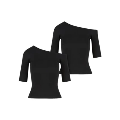 Abbildung von Urban Classics 2PACK Tshirt basic, Damen, Größe: Medium, black
