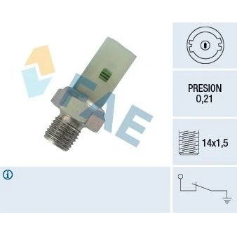 Abbildung von FAE 12350 Öldruckschalter M14x1,5 0,21 RENAULT: TWINGO 1, 1 Kasten, CLIO