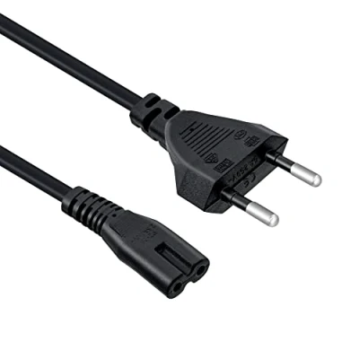 Abbildung von Mcbazel 3m schwarzes Netzkabel, Euro Stecker C7 2 poliges Netzkabel für PS5 / PS4 PS3 Xbox Serie X/S Schwarz