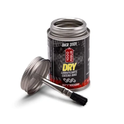 Abbildung von Errecom 1000 Miglia BKR 3101 Fahrradkette Schmiermittel Dry 120 ml, für Trockene und Staubige Bedingungen, Trockenes Klima, All In One mit Pinsel enthalten
