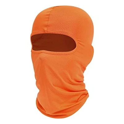 Abbildung von fuinloth Sturmhauben, Gesichtshaube, Skimaske, Hals Gaiter, UV Schutz, Motorrad und Fahrrad Gesichtsmaske, Balaclavas für Herren/Damen Orange