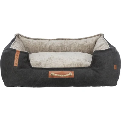 Abbildung von BE NORDIC Bett Föhr, eckig 60 x 50 cm / Schwarz Sand