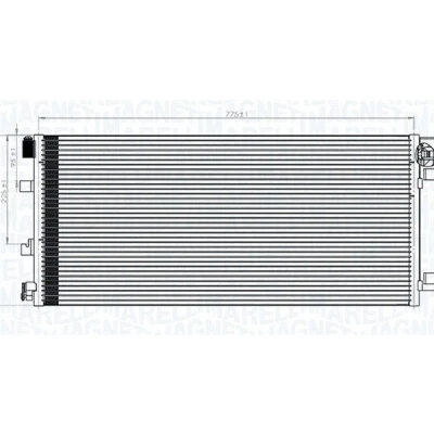 Abbildung von MAGNETI MARELLI 350203787000 Klimakondensator mit Trockner 775x348x16 348 775 16 RENAULT: MASTER 3 Kasten, Koleos I, Pritsche/Fahrgestell