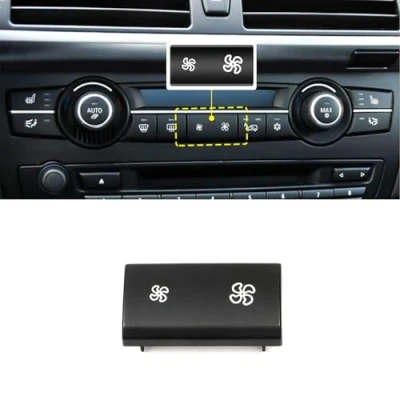 Abbildung von TTCR II A/C Klimaanlage Bedienfeld Lüftergeschwindigkeitstaste Abdeckung, Kompatibel mit BMW X5 E70 2006 2013, X6 E71 2007 2014 (1 PCS)