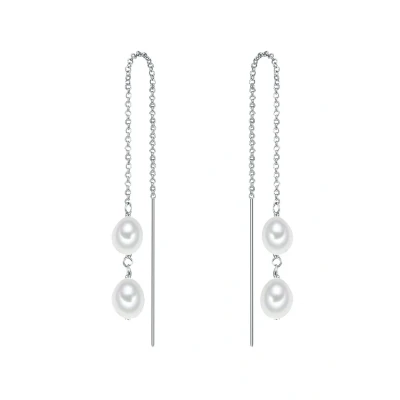 Abbildung von Valero Pearls SÜSSWASSER Zucht Ohrringe, Damen, Größe: One Size, Silber
