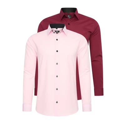 Abbildung von Rusty Neal 2 PACK Hemd, Herren, Größe: 6XL, Rosa bordeaux