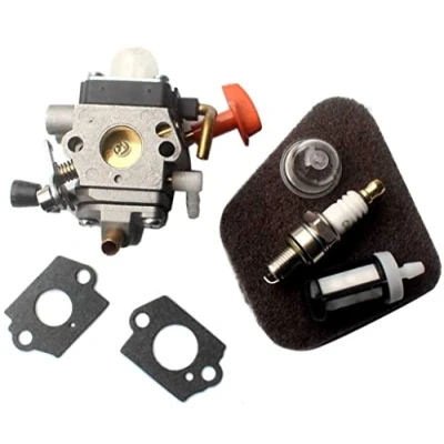 Abbildung von HURI Vergaser mit Luftfilter Zündkerze für FS 87, 90, 100, 110, HL KM 100 Trimmer # 4180 120 0611 Zama C1Q S174