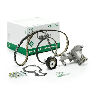 Abbildung von INA 530 0700 30 Wasserpumpe + Zahnriemensatz mit FORD: B Max, FIESTA 6, FOCUS 3