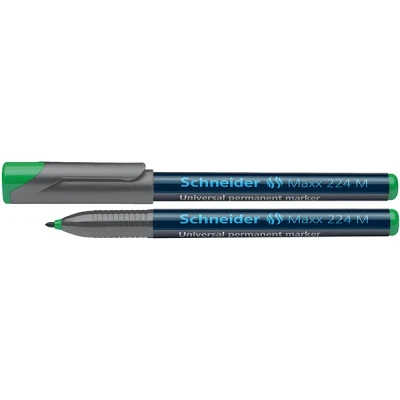 Abbildung von Universal Permanentmarker SCHNEIDER Maxx 224, M, 1,0mm, grün, 10 Stk.