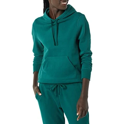 Abbildung von Amazon Essentials Damen Fleece Kapuzenpullover (in Übergröße erhältlich), Dunkelgrün, XL