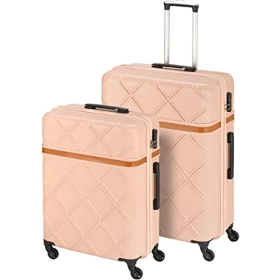 Abbildung von Princess Traveller Whistler, Kofferset, Rosa, Satz, Stilvoller Koffer, Robustes ABS Material, Kratzfest, 4 um 360 Grad drehbare Räder