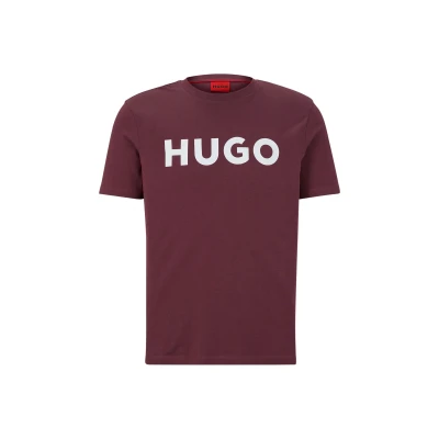 Abbildung von HUGO Dulivio Tshirt print, Herren, Größe: Large, Dark pink