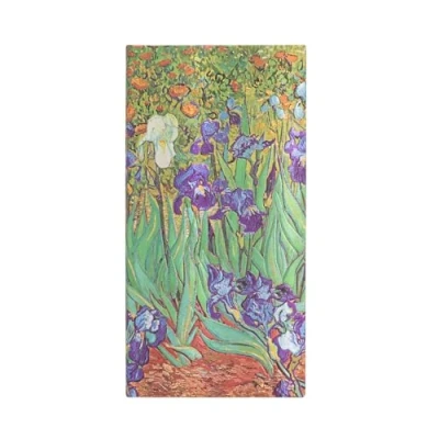 Abbildung von Van Gogh’s Irises Slim Lined Hardcover Journal: Hardcover, 85 gsm, ribbon marker, memento pouch, elastic closure, book edge printing