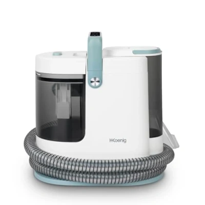 Abbildung von H.Koenig TWT99 Reinigungsgerät für Sofa, Stoff, Warmwasser, Dampfreiniger 1700 W, Shampoo mit Doppeltank 1600 ml und 1250 ml, Teppichreiniger, Teppiche, Polsterung, Glas, Auto