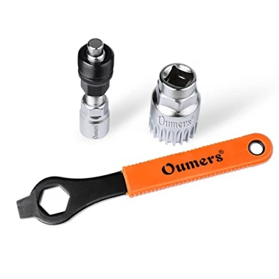 Abbildung von Oumers Fahrrad Crank Extractor/Arm Entferner und Innenlager mit 16mm Schraubenschlüssel. Professionelle Repair Tool Kit
