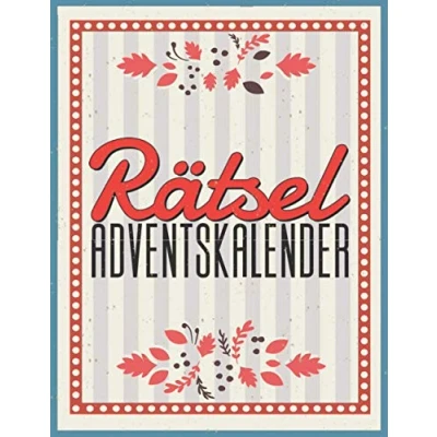 Abbildung von Rätsel Adventskalender: Großer Adventskalender für Erwachsene mit Sudoku, Wortsuche, Labyrinthen, Wort Krytogrammen, Minenräumer und Schiffe versenken Weihnachtliches Rätselheft