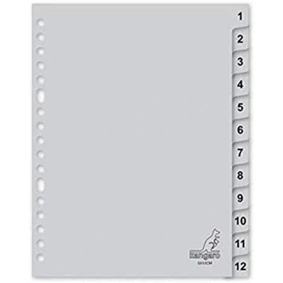 Abbildung von Kangaro,G512CM,Register AA8Kangaro A5cijfers PP 120micron 17r. 12tlg Grau