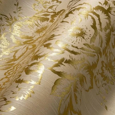 Abbildung von Architects Paper Textiltapete &quot;Metallic Silk&quot;, floral matt glänzend, Barocktapete Tapete Blumen