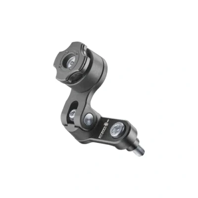 Abbildung von Interphone Quiklox Modular System Motorrad Handyhalter Anschluss für Riser (Lenkerklemme) Einstellbar 360 horizontal 90 vertikal Schnellverschlusshaken
