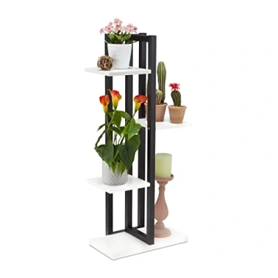Abbildung von relaxdays Blumenständer Blumenregal Metall, Weiß